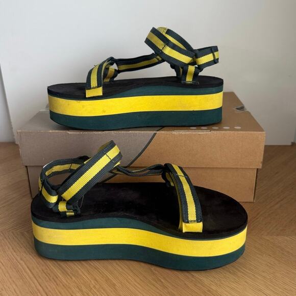 Teva x Opening Ceremony Multicolor Black/Yellow Women Platform Sandal- SZ 6 - Picture 7 of 10